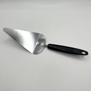 Vintage EKCO USA Pie Cake Server Black Handle Stainless Steel Kitchen Utensil